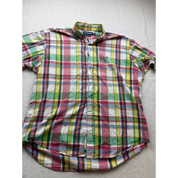 Ralph Lauren Other - Ralph Lauren Polo Golf Plaid Tilden Short Sleeve Shirt Multicolor Mens Size XL